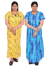 Picture of Pack of 2 Ethnic Print Cotton Nighties