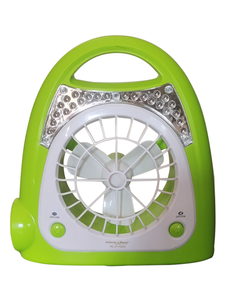 Picture of Rocklight High Speed Rechargable Fan with 24 LED Light with Torch Light (Assorted Colour)
